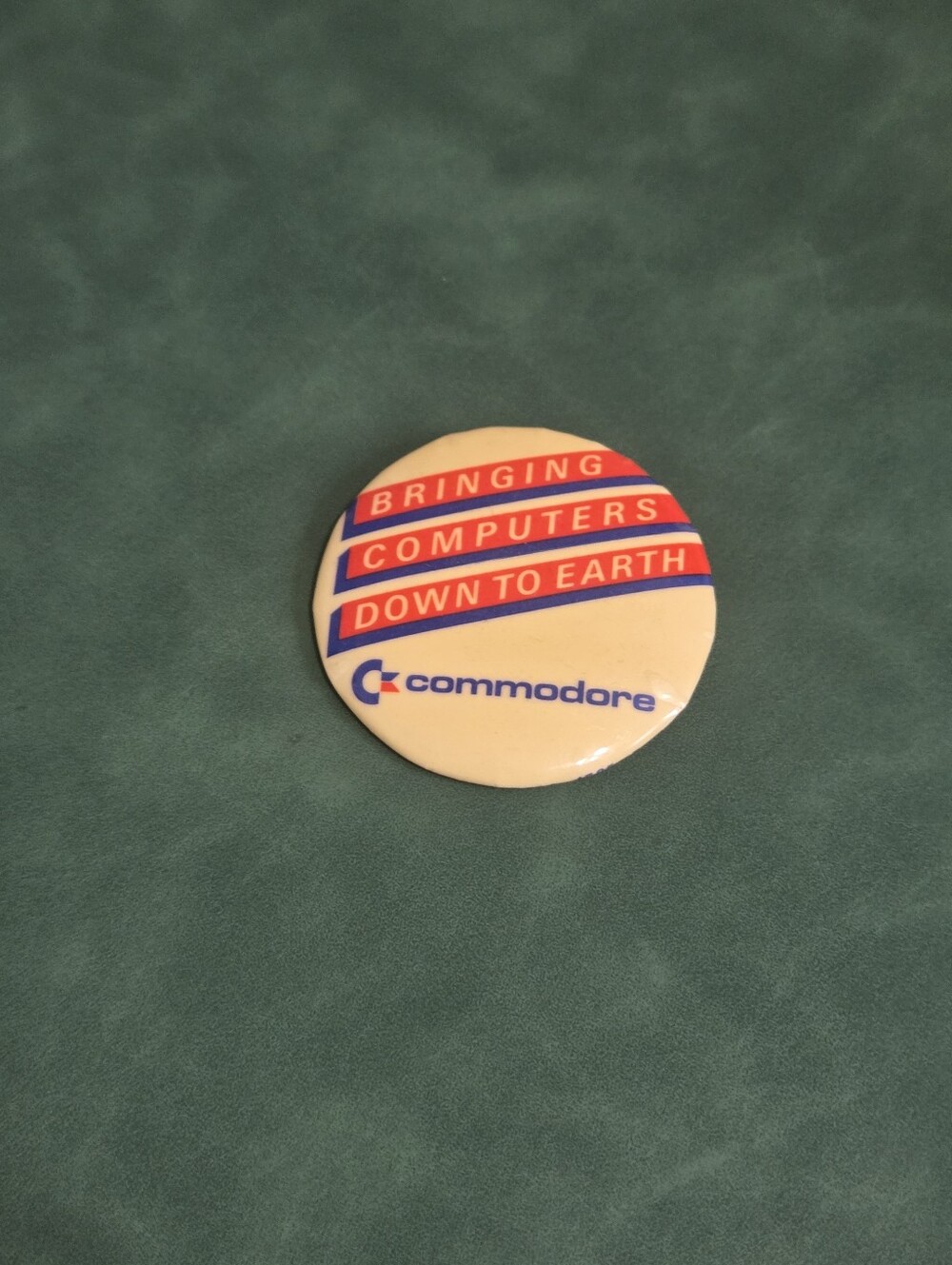 Vintage Commodore Computers "Bringing Computers Down to Earth" Pinback Button